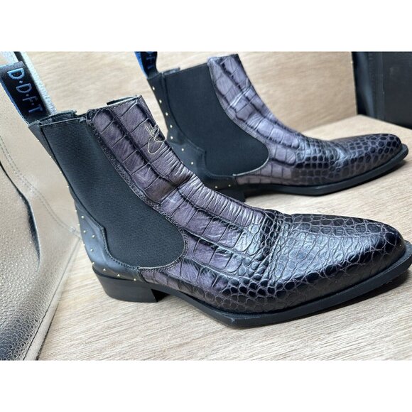 MODVOG MEN’S CROCODILE EMBOSSED CHELSEA BOOT Size 7 main image 8